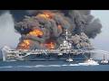 13 Minutes Ago! Iranian Aircraft Carrier Carrying 90,000 Missiles from China Destroyed by US F-16 Je