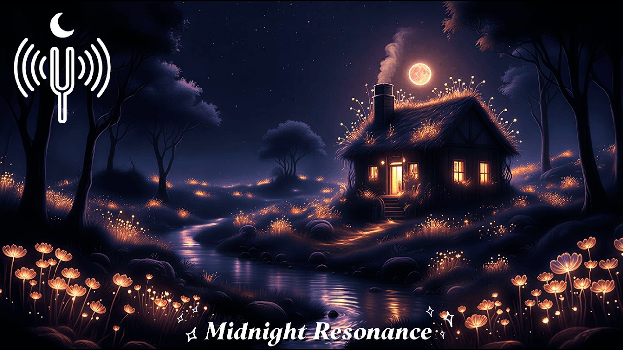 Theta Wave Induction ✨ Cozy Firefly Cottage & Night Forest for Instant REM Sleep