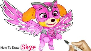 Skye saves the Christmas Robot Trouble In adventure City | How To Draw Skye From Paw Patrol screenshot 5