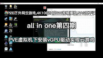PVE虚拟机下安装vGPU驱动,all in one第四期-外网云游戏,4K10BitHDR10视频播放,NAS三不误