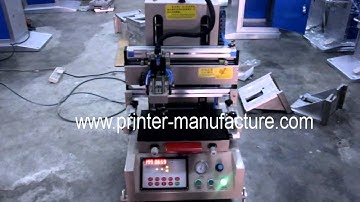 Mini Flat Screen Printer With Rodless Cylinder , Mini Vacuum Screen Printer