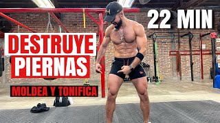 Destroy Your Legs at Home (22 Minutes) Leg Toning Routine