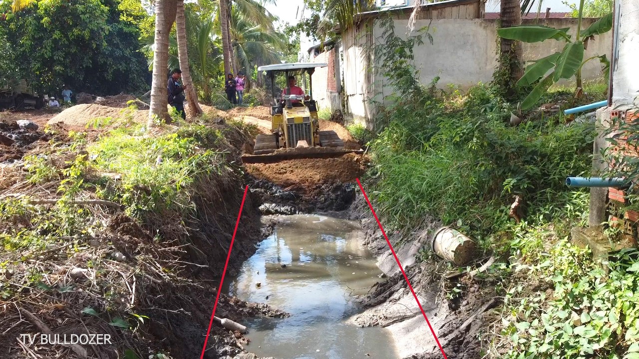 WOW!!! Full Video Complete Project MAKING Sewer System By Best Driver D20P DOZER Pushing SAND, Truck