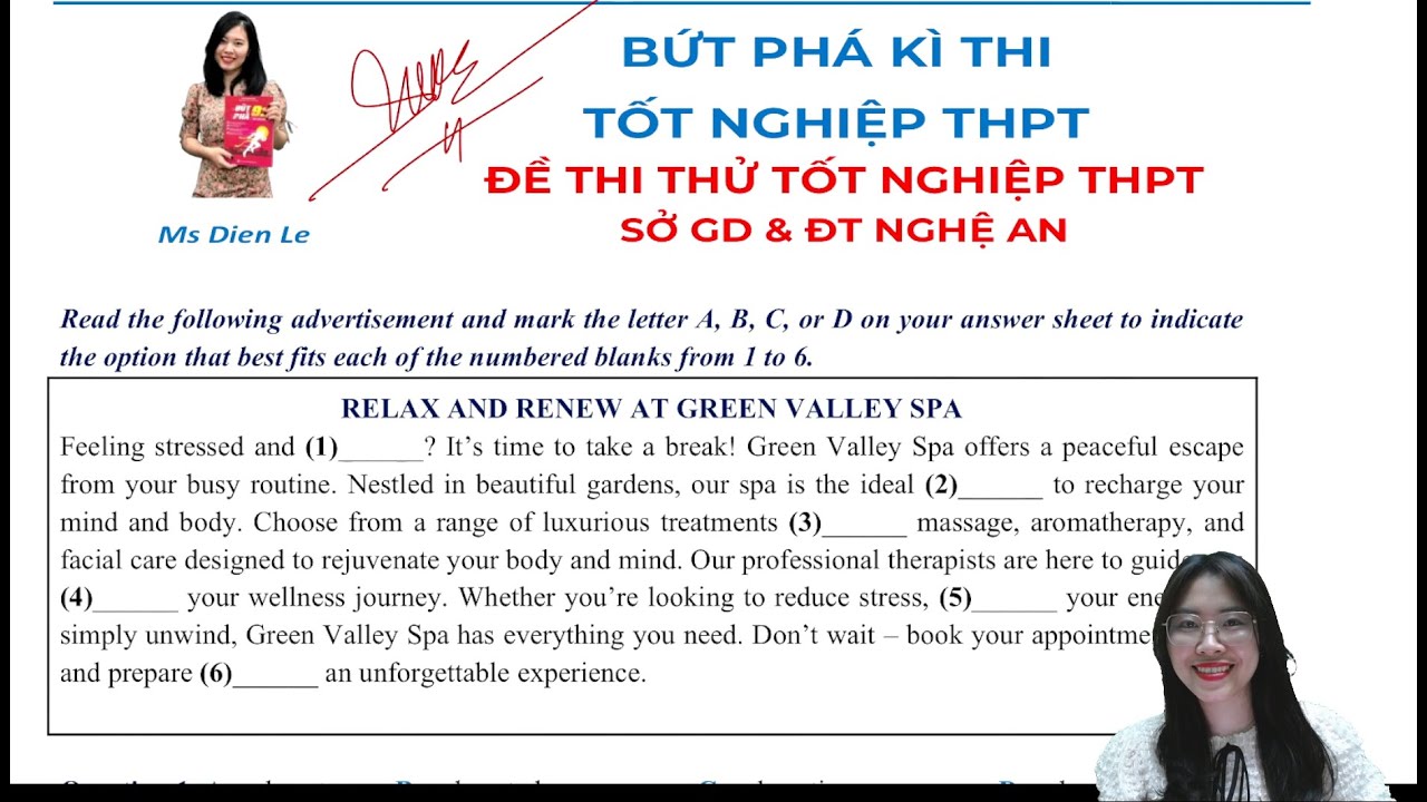 🔥 ÔN THI TN THPT: CHỮA FULL ĐỀ THI THỬ TN THPT SỞ NGHỆ AN