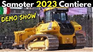SaMoTer 2023 Verona - Cantiere Demo Show - Komatsu, Caterpillar, Develon, Kobelco, Hitachi [SUB]