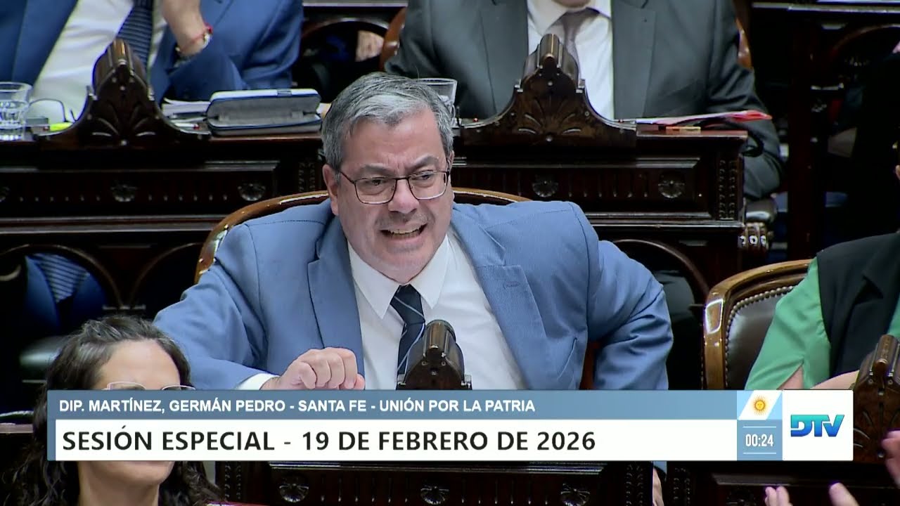 Diputado Martínez, Germán Pedro - UxP - Sesión 19-02-2026 - PL