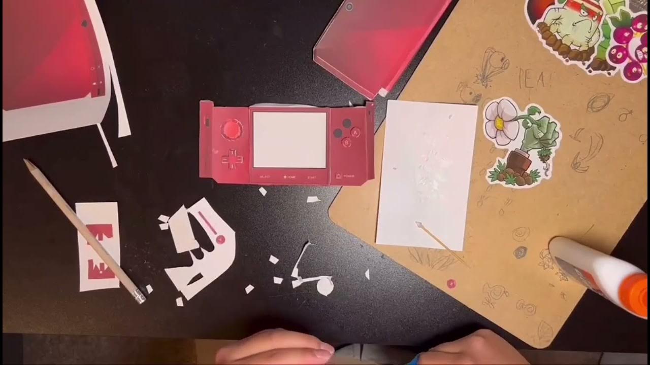 Nintendo 3DS paper craft time lapse #nintendo #papercraft #timelapse