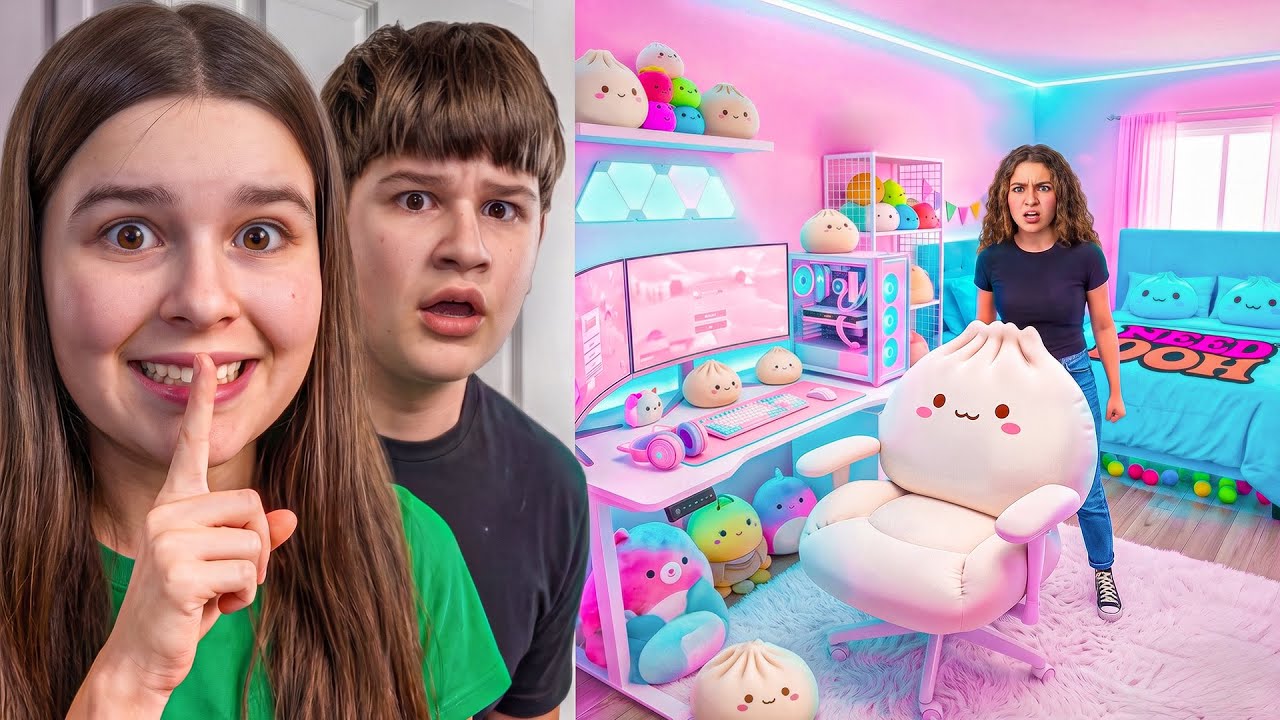 We Transformed Our Sister's Room into The Ultimate GAMING Room