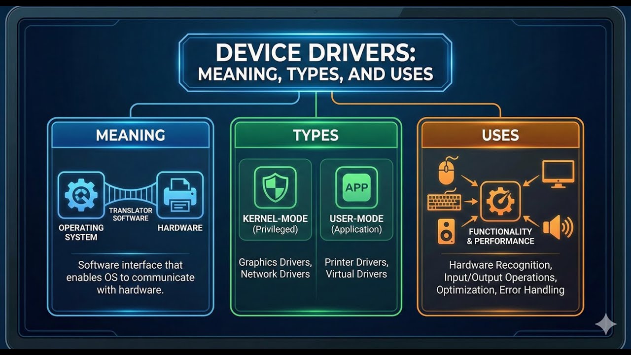 Device Drivers: Meaning, Types, and Uses - YouTube