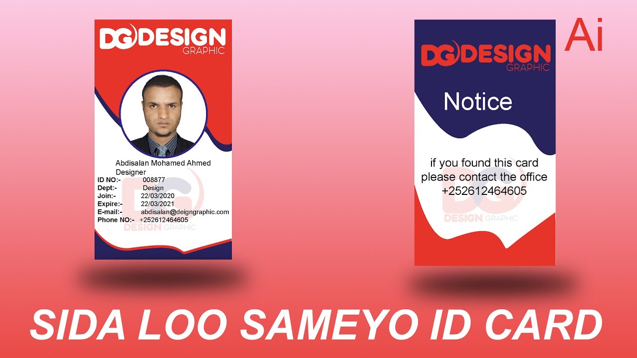 SIDA LOO NASHQADEYO ID CARD Ai YouTube