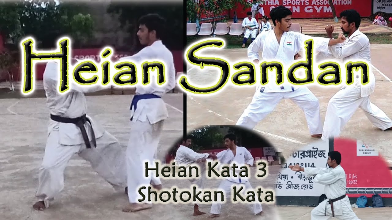 Heian Sandan With Application | Shotokan Karate Kata & Bunkai - YouTube