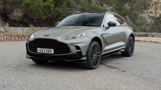 Sports Performance The new Aston Martin DBX707 Exterior Design in Satin Titanium Grey in Sardinia
