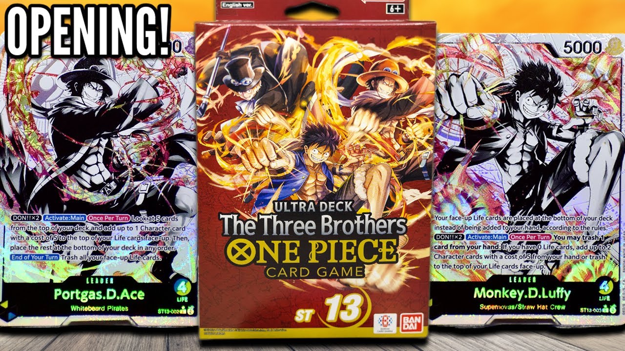 one piece tcg 3 brothers deck CARD GAME ULTIMATE STARTER Trading card game (TCG) released by Carddass and licensed by Shueisha Opening The BEST One Piece