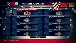 WWE 2K16 ALL Championships & Champions