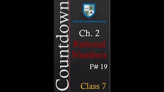 Class 7 - Countdown - Chapter 2 - Rational Numbers Wealth