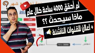 ماذا سيحصل لقناتي اذا لم أحقق شرط 4000 ساعة خلال عام ؟ + اعلان مهم للقنوات الناشئة