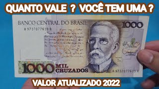 Cédula De 1000 Cruzados - Quanto Vale ? Você Tem Uma ? Valor 2022