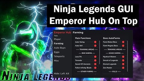 Ninja Legends 1 OP Script GUI | 25+ FEATURES | Emperor Hub