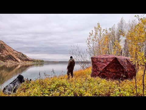 ПЕРВЫЙ ЛЁД близко! Две ночи на реке. Рыбалка на закидушки и спиннинг. РЫБАЛКА С НОЧЁВКОЙ!