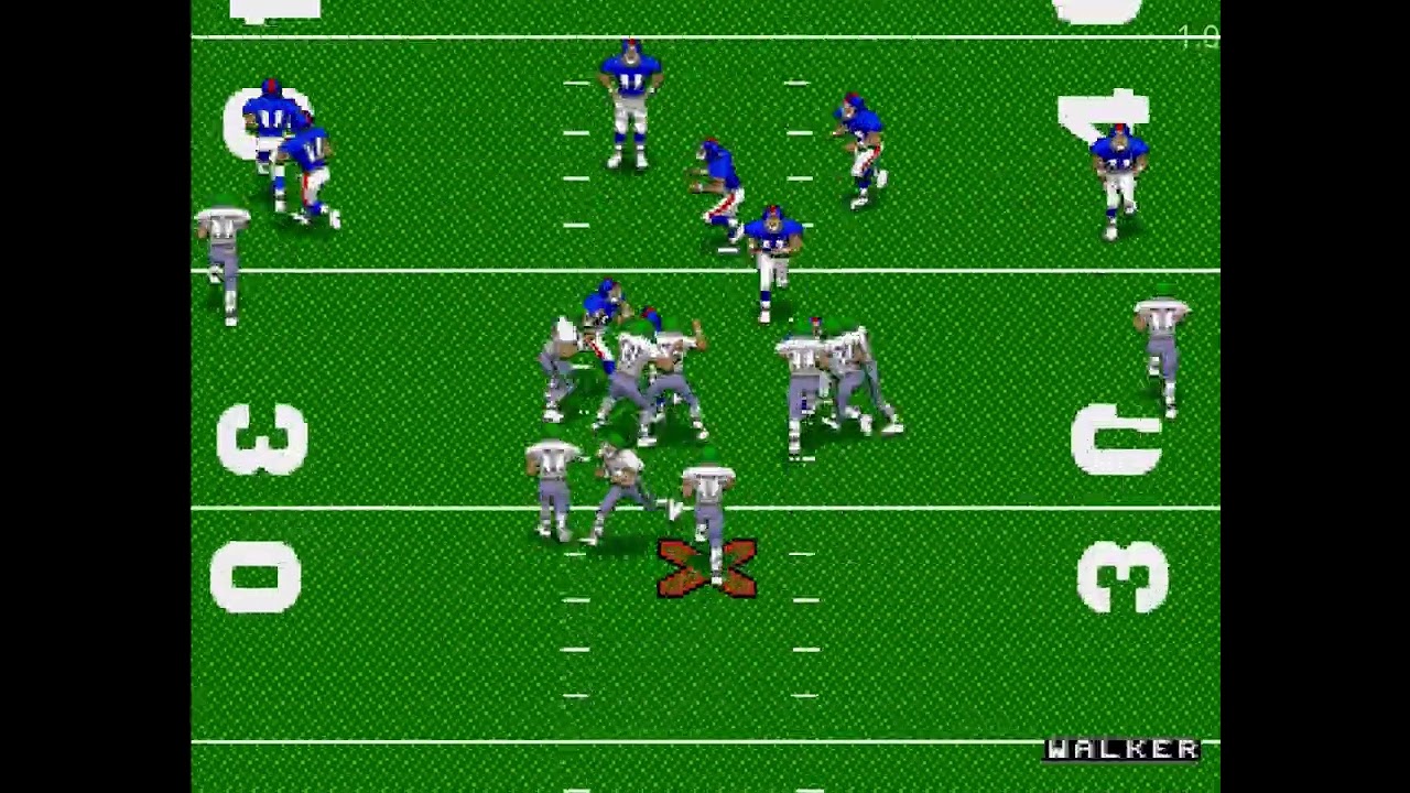 NFL On Sega Sports Eagles @ Giants 1994
