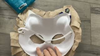 Make a mask with me! 🌿🐾 (Not my theriotype, just for fun! ^^). *TW:SCISSORS! (First vid!😍)