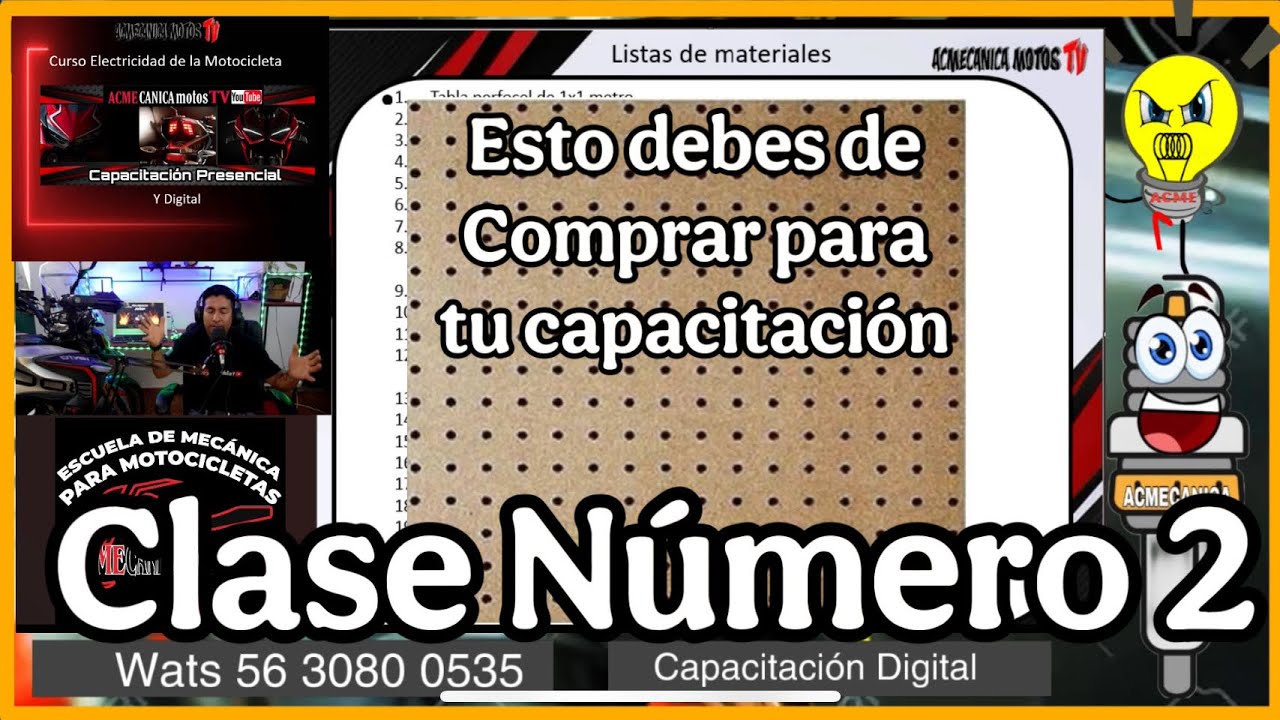 Lista de Materiales (APRENDE ELECTRICIDAD para todas tipós DE MOTOS Y CILINDRADAS)