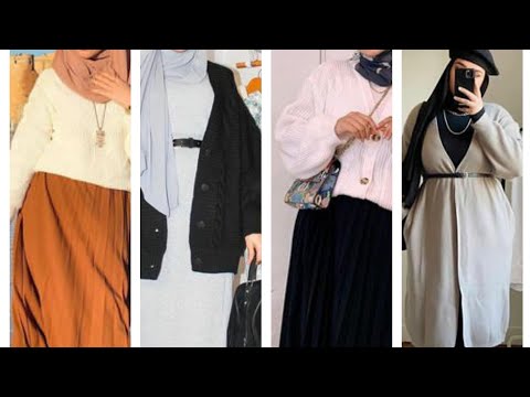 كيف ممكن نلبس تنورة طويلة بأنواع مختلفة اروع تنسيقات شتوية للمحجبات 2022