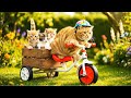 Mama Cat Trims Fur on the Farm and Makes Tiger Hat For Kittens At Home🐾🎩🐯