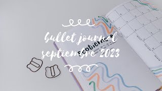 bullet journal septiembre 2023 I minimalista &amp; simple (eng sub)