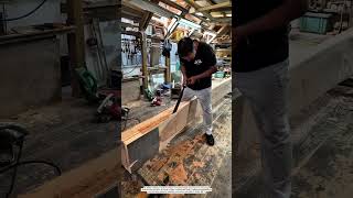 Hand-Finished Timber Beam That Takes Real Skill! 🪵🔥 #Woodworking #Carpentry #Craftsmanship