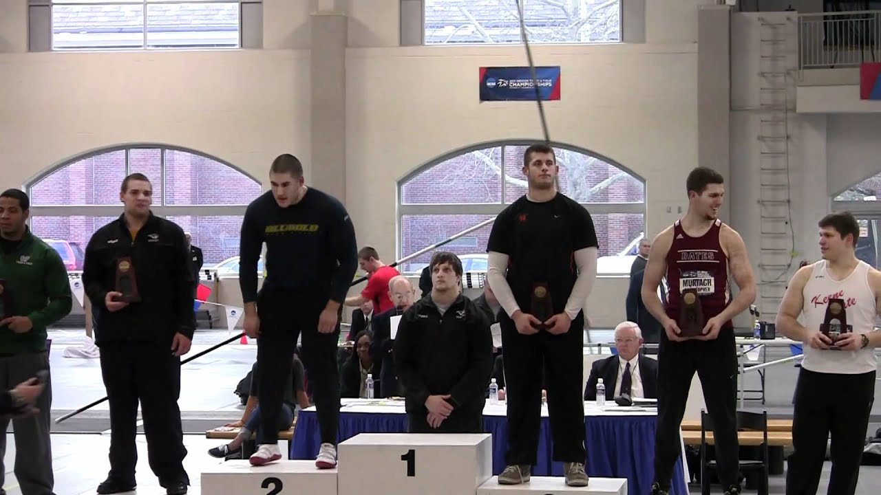 NCAA Division III Indoor Track & Field Weight Throw Award Ceremony