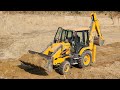 JCB Leveling Ground and Collecting Soil to Load in Dump Truck and Tractors  - JCB Tractors Video 2