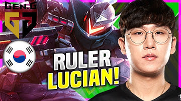 RULER CHILLING WITH LUCIAN! - GEN Ruler Plays Lucian ADC vs Senna! | KR SoloQ Patch 10.22