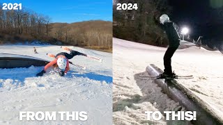 Her 3 Year Freestyle Skiing Progression!!