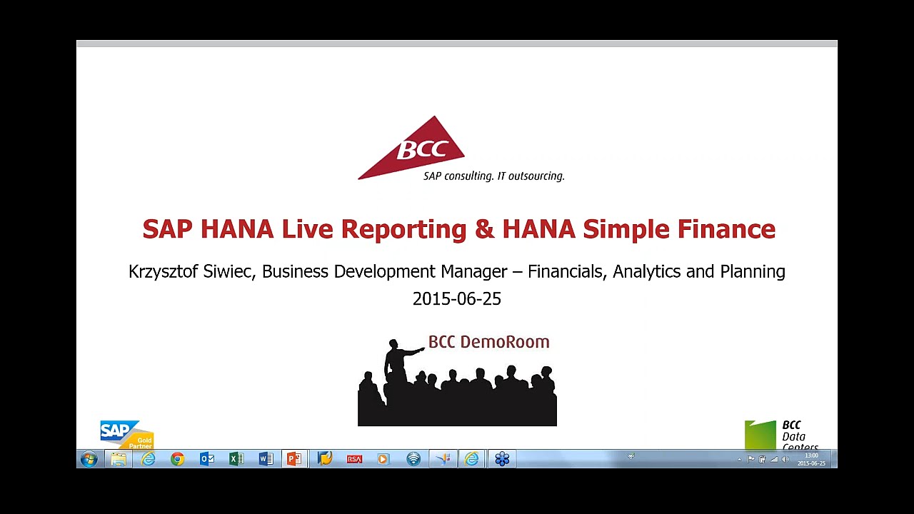 Sap Hana Live Reporting Hana Simple Finance In English Youtube