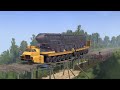 Spintires Mudrunner - Maz 7907 24x24 Transport Maz 7922 16x16 Missile Nuclear Cross Dangerous Bridge