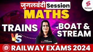 RRB Technician 2024 | Maths जुगलबंदी  | Trains and Boat and Stream | Railway Maths  By Gopika Ma'am