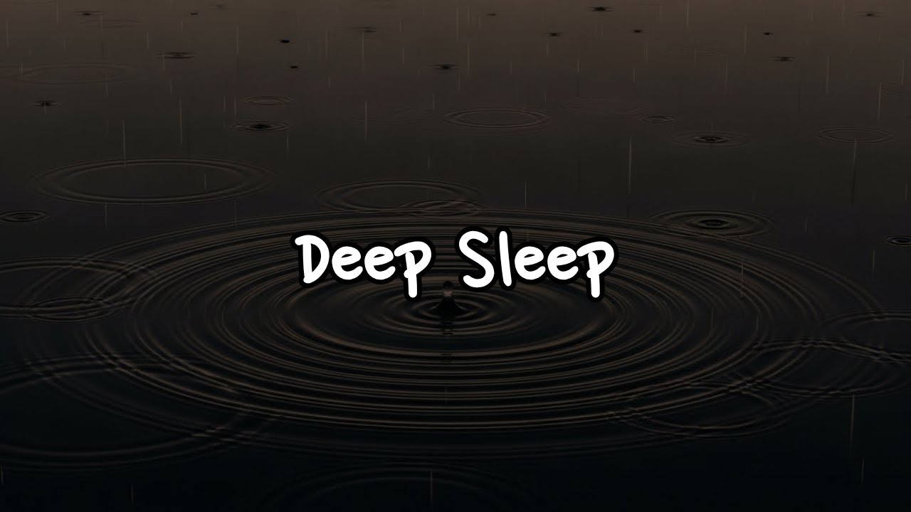 🌊 Rain + Brown Noise for Deep Sleep | Dark Water Ripples | 10 Hours