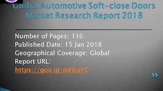 Global Automotive Soft-close Doors Market Research Report 2018 with In Depth Analysis