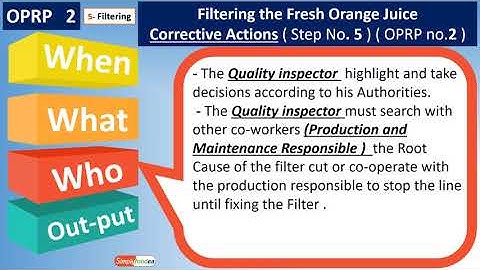 #OPRP #corrective #action in part 2 (#filtering ) #haccp Training part 1️⃣3️⃣