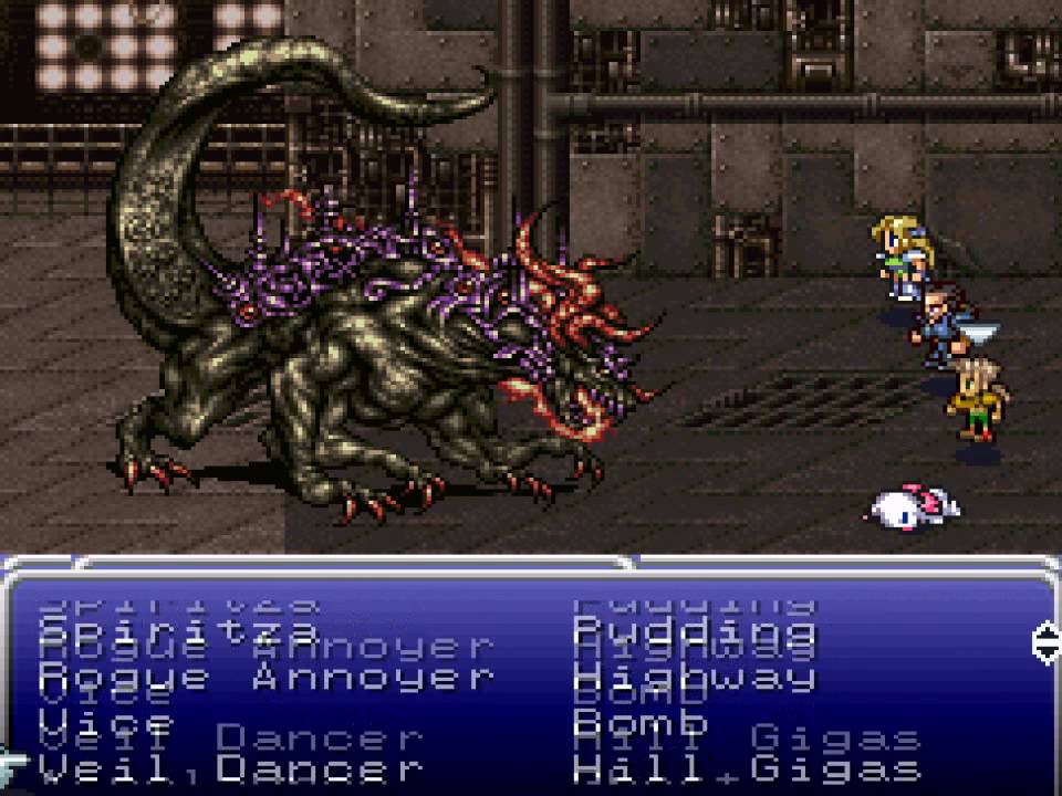 I defeat Ultima Buster (Atma) from Final Fantasy VI. 