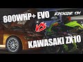 800WHP+ EVO 9 VS 2020 Kawasaki ZX10 - SKVNK LIFESTYLE EPISODE 131