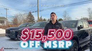 Huge February Discounts! Up to $15,500 Off or 0% Financing on New RAM 1500s Only at Redwater Dodge