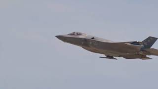 F 35 Fighter Jet Firing Its Gau 22 Cannon