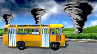 Can I Escape a TORNADO in a Bus? (Bus World)