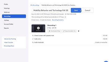 Renaming Zoom Cloud Recordings That Appear in Canvas LMS