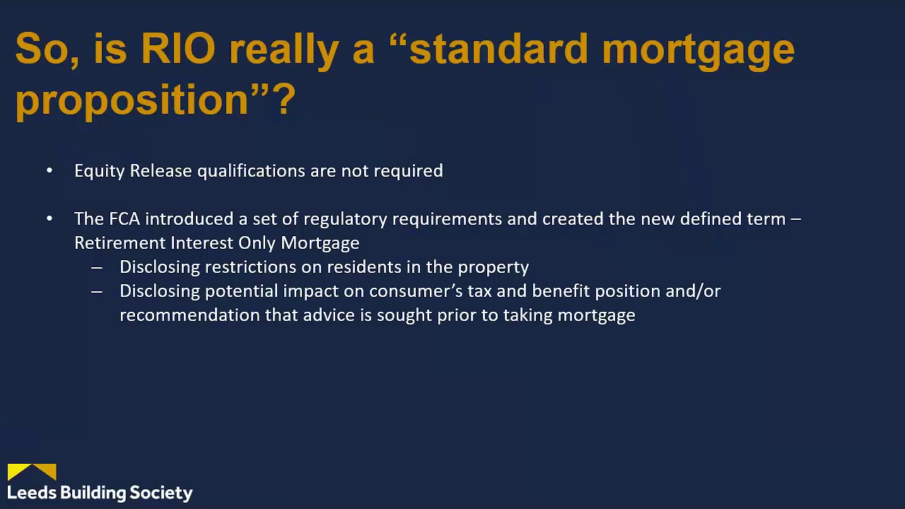 Retirement Interest Only 'RIO' with Leeds Building Society YouTube