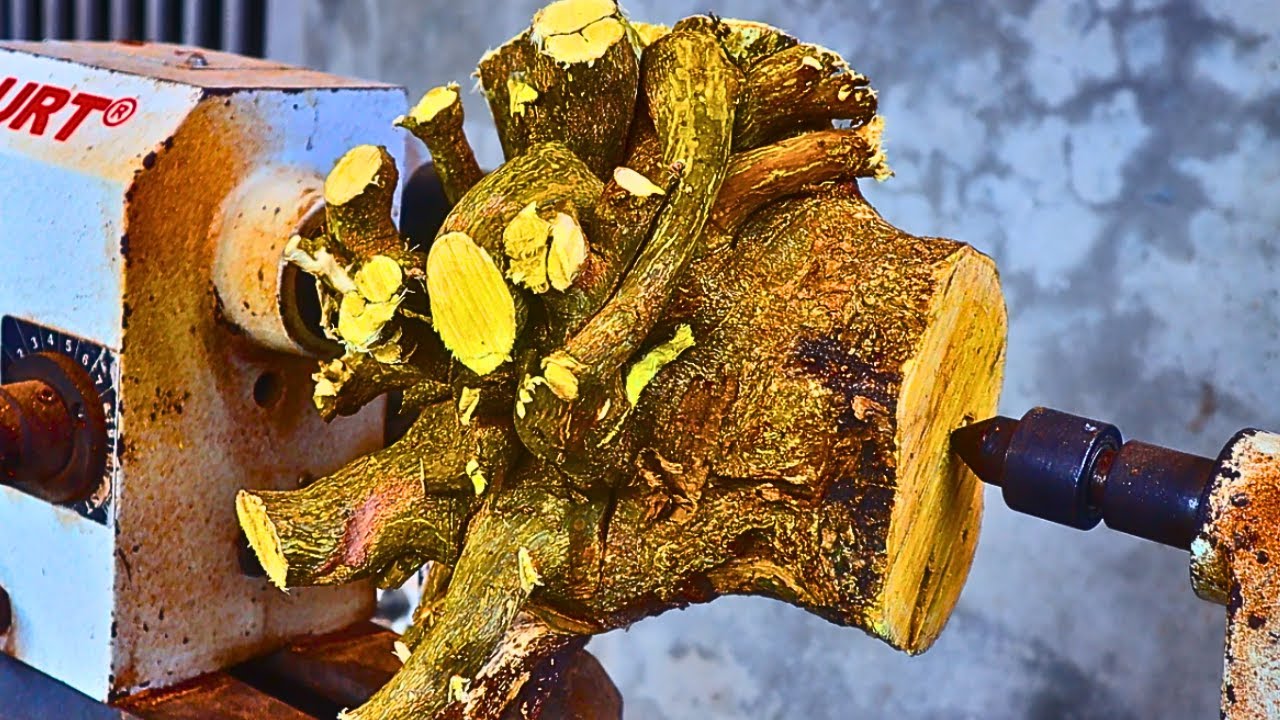 Wood turning - tree stump work