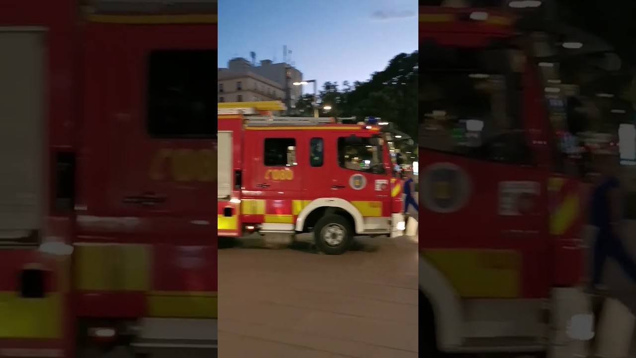 Bomberos Firefighters MÁLAGA centro old town 14 September 2022 Spain