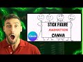 How To Make VIRAL Stick Figure Animations in Canva (Step-by-Step Guide)